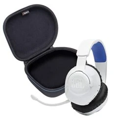 JBL Quantum 360P Wireless Over-Ear Performance Gaming Headphone Bundle With GSport Case (White)