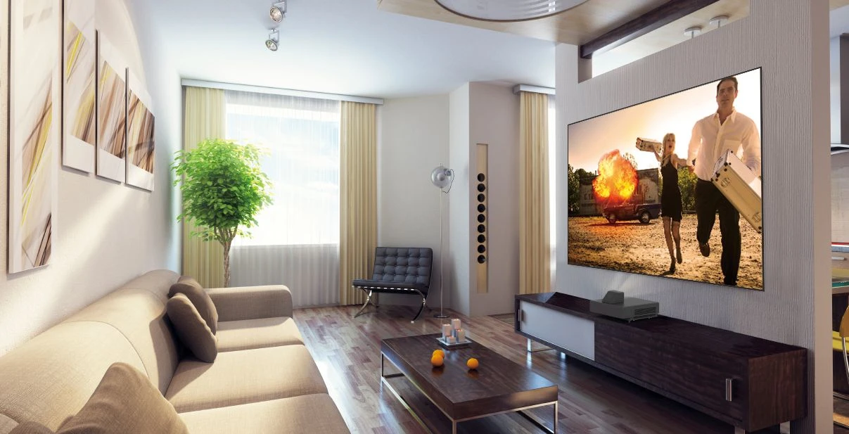 Epson® Epson 120" EpiqVision Ultra LS500 4K PRO-UHD Laser Projection TV White 3 Epson® Epson 120" EpiqVision Ultra LS500 4K PRO-UHD Laser Projection TV White - Image 3