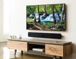 Bluesound PULSE SOUNDBAR+ Wireless Streaming Sound System -Home Electronics Store 813PLSBR waterfallScreen
