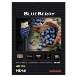 Audioquest BlueBerry HDMI A/V Cable 18Gbps And EARC-Priority, 4K-8K -Home Electronics Store Audioquest cable Blueberry box