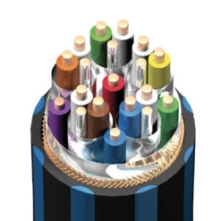 Audioquest BlueBerry HDMI A/V Cable 18Gbps And EARC-Priority, 4K-8K -Home Electronics Store Audioquest cable Blueberry cutaway