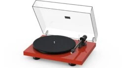Pro-Ject Debut Carbon EVO Turntable With Sumiko Rainier Cartridge -Home Electronics Store Debut Carbon Evo Gloss Red Dustcover