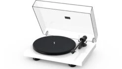 Pro-Ject Debut Carbon EVO Turntable With Sumiko Rainier Cartridge -Home Electronics Store Debut Carbon Evo Gloss White Dustcover