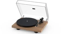 Pro-Ject Debut Carbon EVO Turntable With Sumiko Rainier Cartridge -Home Electronics Store Debut Carbon Evo Satin Walnut Dustcover
