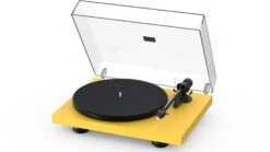Pro-Ject Debut Carbon EVO Turntable With Sumiko Rainier Cartridge -Home Electronics Store Debut Carbon Evo Satin Yellow Dustcover