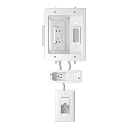 Sanus WSIWPSB1-W1 Ultimate In-Wall Cable Management Kit For Mounted TV & Soundbar (White) 1 Sanus WSIWPSB1-W1 Ultimate In-Wall Cable Management Kit For Mounted TV & Soundbar (White)