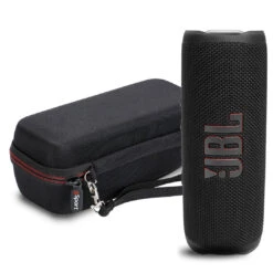 JBL FLIP 6 Portable Waterproof Speaker With GSport Carbon Fiber Case -Home Electronics Store gSport Flip6 Bundle Standing Black EVA
