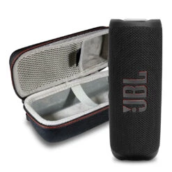 JBL FLIP 6 Portable Waterproof Speaker With GSport Carbon Fiber Case -Home Electronics Store gSport Flip6 Bundle Standing Black EVA case