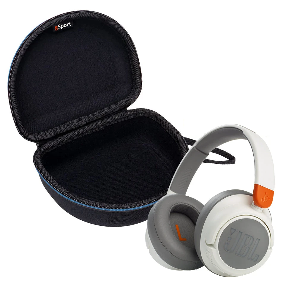 JBL JR 460NC Wireless Over-Ear Kids Headphones With GSport Travel Case (White) 1 JBL JR 460NC Wireless Over-Ear Kids Headphones With GSport Travel Case (White)