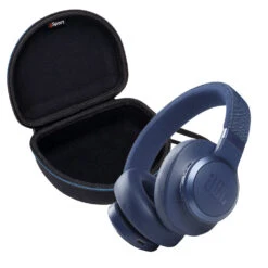 JBL LIVE 660NC Wireless Over-Ear Noise-Cancelling Headphones Bundle With GSport Case -Home Electronics Store gSport half moon case JBL Live 660NC blue