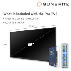 SunBrite Pro 2 Series Full Sun 4K UHD 1000 NIT Outdoor TV - 65" - Black -Home Electronics Store pro2 v2 s3 65 00406