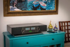 McIntosh RS250 Wireless Loudspeaker System -Home Electronics Store rs250 lifestyle table